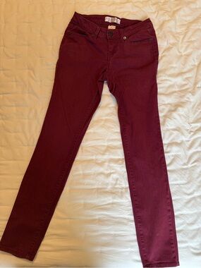 No Boundaries Burgundy Skinny Jeans